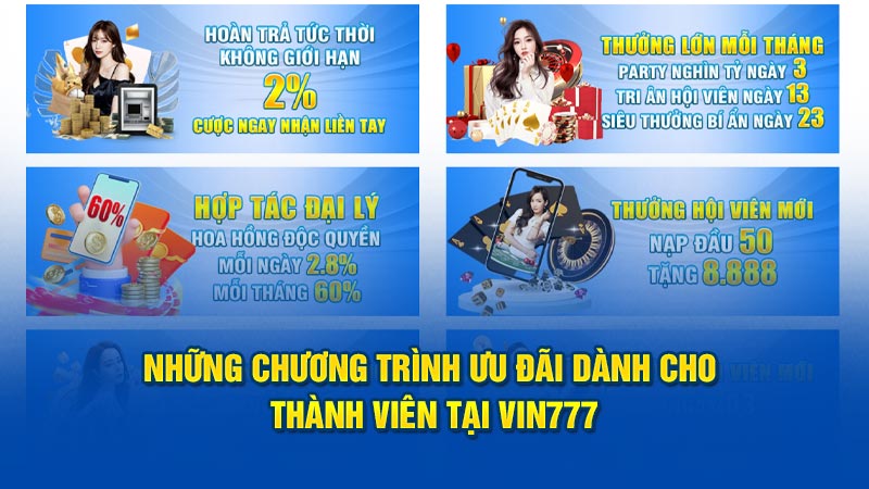 Những chương trình ưu đãi dành cho thành viên tại trang web